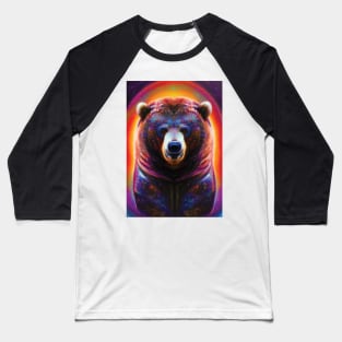 Colorful Bear Art | Cosmic Bear | Beautiful Space Artwork | Galaxy Bear | Tie Dye Bear Baseball T-Shirt